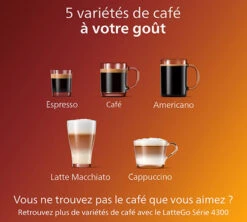 PHILIPS Series 3200 LatteGo Connectée EP3546/70 Garantie 3 Ans -Magasin D'Électroménager 4 machine cafe grain philips connecte 3546 70