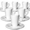 6 Tasses Expresso Et Sous-tasses 7 Cl Porcelaine Speciale Degustazione - Ancap