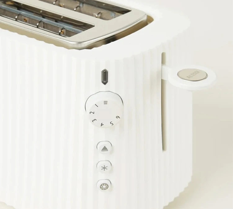 Grille-Pain électrique - 2 Fentes - Blanc Plissé- Alessi 2 Grille-Pain électrique - 2 Fentes - Blanc Plissé- Alessi – Image 2