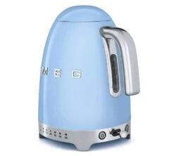 Bouilloire SMEG KLF04PBEU Bleu Azur - Température Réglable + Offre Cadeau -Magasin D'Électroménager bouil azur bouton