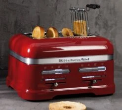Toaster KitchenAid 5KMT4205ECA Artisan Rouge Pomme D'Amour - 4 Fentes -Magasin D'Électroménager gp rouge 4f