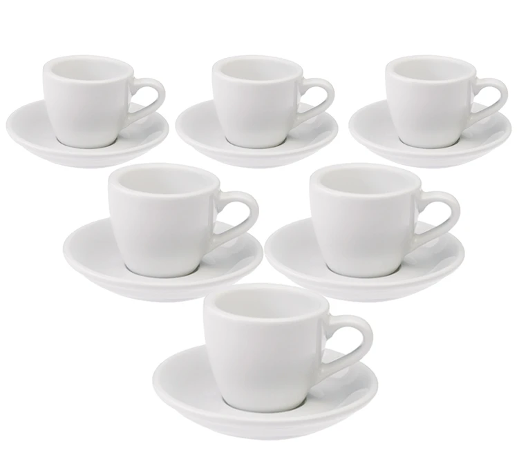 6 Tasses Espresso Et Sous-tasses Egg White Loveramics - 8 Cl 1 6 Tasses Espresso Et Sous-tasses Egg White Loveramics - 8 Cl