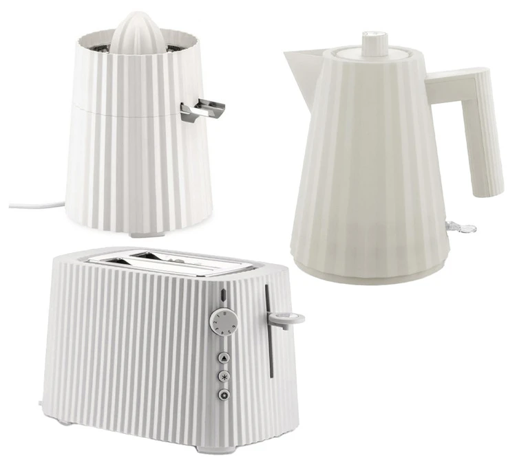 Set Petit Déjeuner Gamme Plissé Blanc ALESSI 1 Set Petit Déjeuner Gamme Plissé Blanc ALESSI