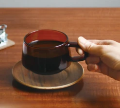 Tasse + Sous Tasses - KINTO - 27 Cl Ambre -Magasin D'Électroménager s1