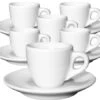 6 Tasses Expresso Et Sous-tasses Porcelaine 5,5 Cl Palermo - Ancap