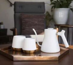 Bouilloire Traditionnelle Stagg Blanc 1 L Col De Cygne - FELLOW -Magasin D'Électroménager staggblanc tass