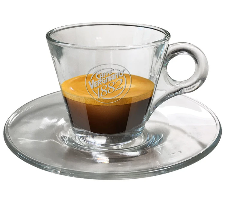 Caffè Vergnano Tasses - CAFFE VERGNANO - Tasses Et Sous-tasses En Verre 5cl X6 2 Caffè Vergnano Tasses - CAFFE VERGNANO - Tasses Et Sous-tasses En Verre 5cl X6 – Image 2