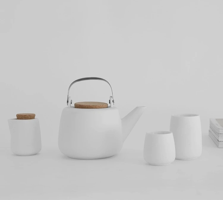 Lot De 2 Tasses Nicola En Porcelaine Blanche 15cl - Viva Scandinavia 2 Lot De 2 Tasses Nicola En Porcelaine Blanche 15cl - Viva Scandinavia – Image 2