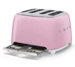 Grille-pain TSF03PKEU 4 Tranches Rose Vernis - SMEG -Magasin D'Électroménager toaster4tr rose3